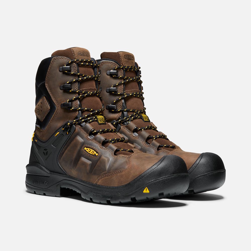Keen Arbetskängor Herr Bruna - Dover 8\" Waterproof (Carbon-Fiber Toe) - 795813LYR